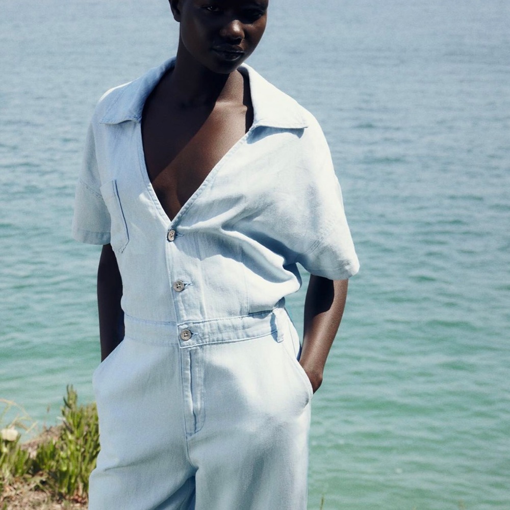 Zara Light Blue Jumpsuit